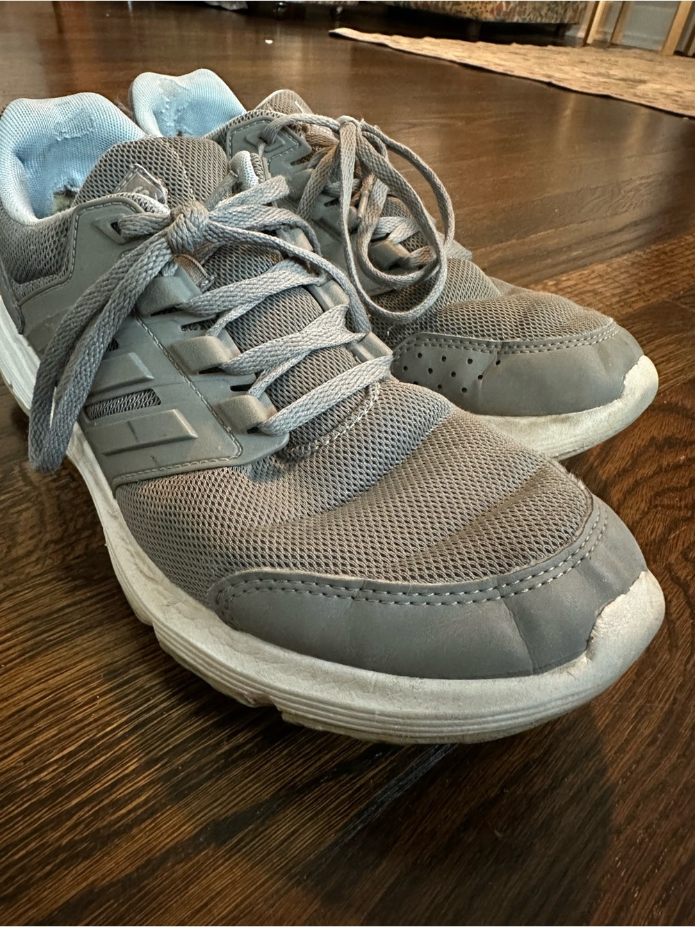 adidas Women's Gray Mesh Athletic Sneakers